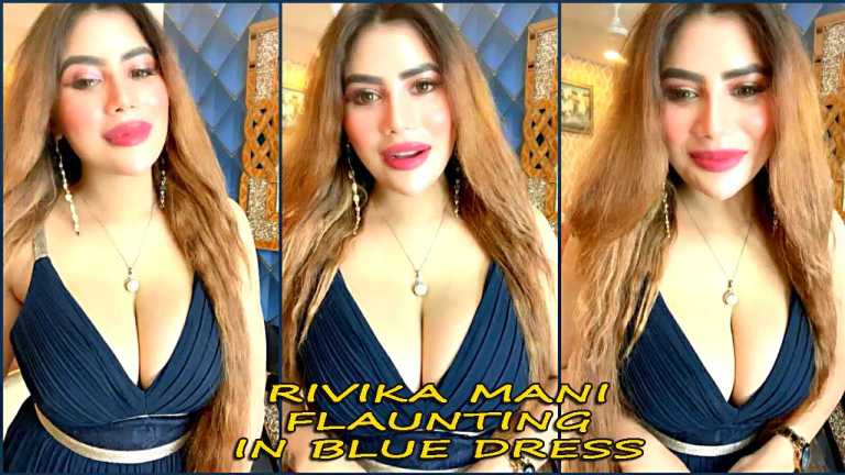 Rivika-Mani-2022-Flaunting-in-Blue-Dress