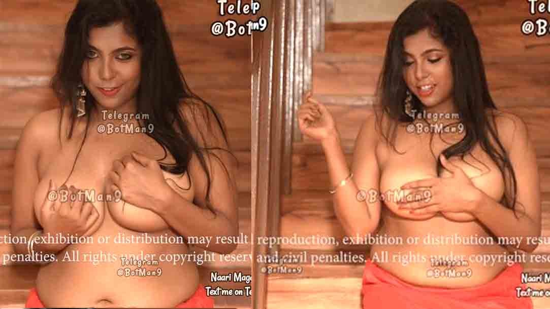 Roohi-Opening-Red-Blouse-Pressing-Boobs