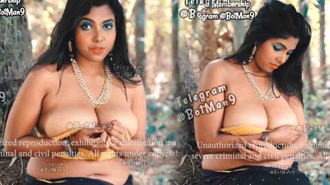 Roohi-Pressing-Boobs-Playing-with-Nipples-in-Outdoor-Shoot